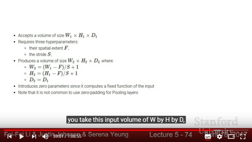 Pooling Layer Summary